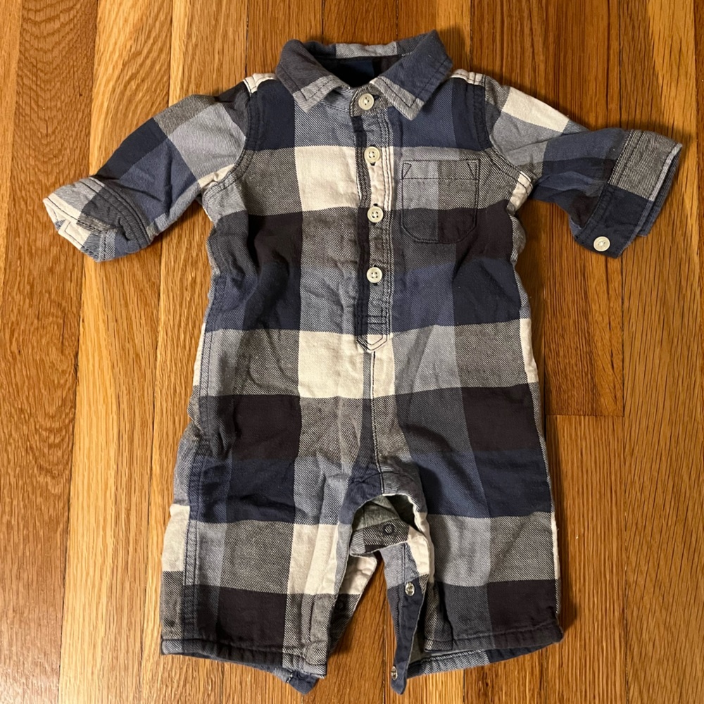 Baby Gap boys plaid one piece